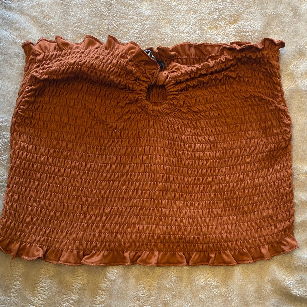 Rue 21 strapless burnt orange top